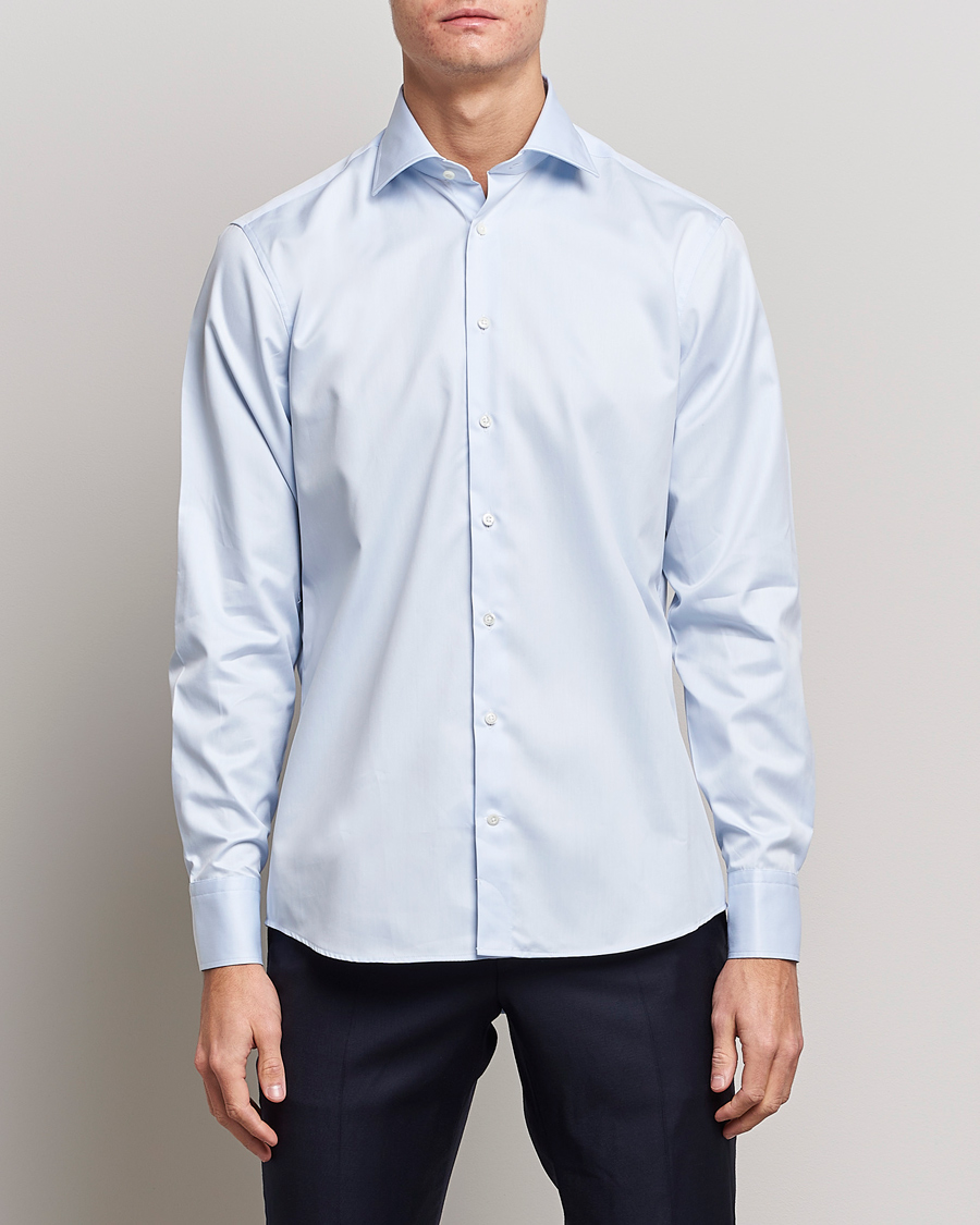 Homme | Chemises | Stenströms | Fitted Body Shirt Blue