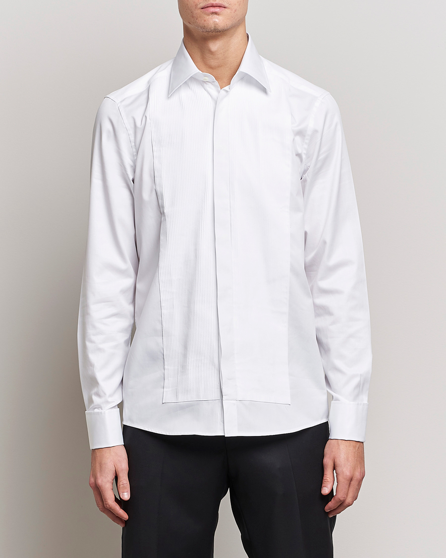 Homme | Chemises | Stenströms | Slimline Smoking Shirt White