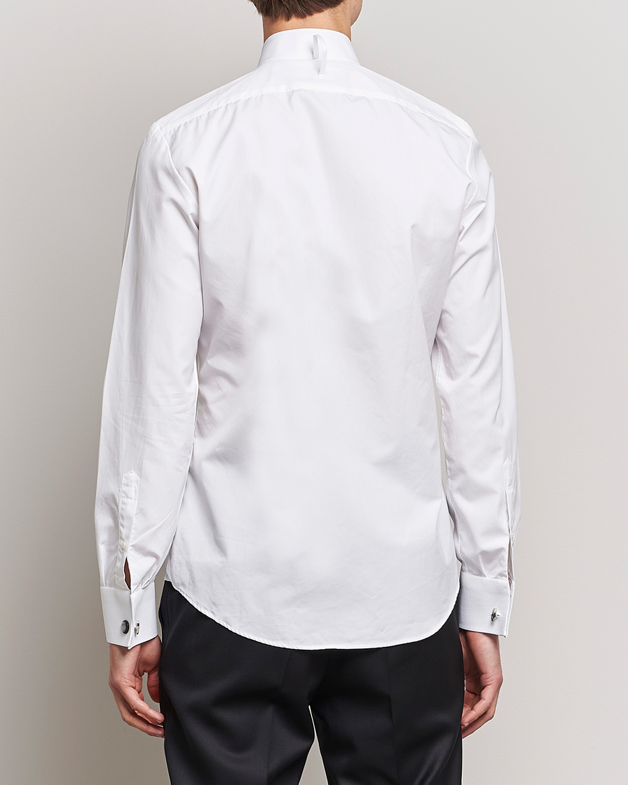 Homme | Chemises | Stenströms | Slimline Astoria Stand Up Collar Evening Shirt White