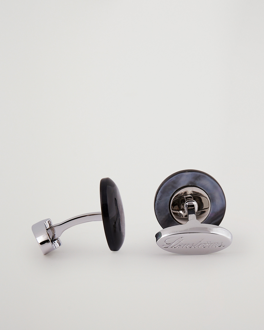 Homme | Boutons De Manchette | Stenströms | Mother of Pearl Cufflink Grey