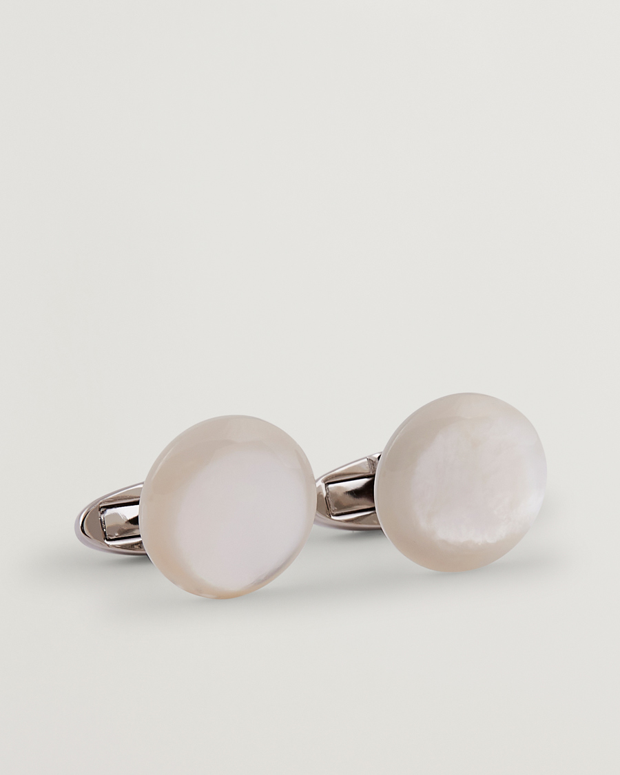 Homme | Boutons De Manchette | Stenströms | Mother of Pearl Cufflink White