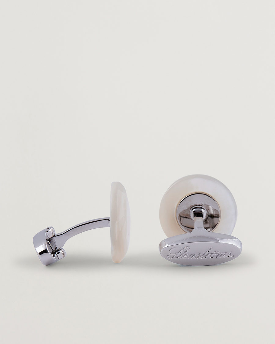 Homme | Boutons De Manchette | Stenströms | Mother of Pearl Cufflink White