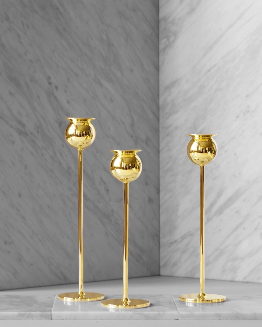 Homme | Décoration | Skultuna | The Tulip Candlestick Brass Set of Three
