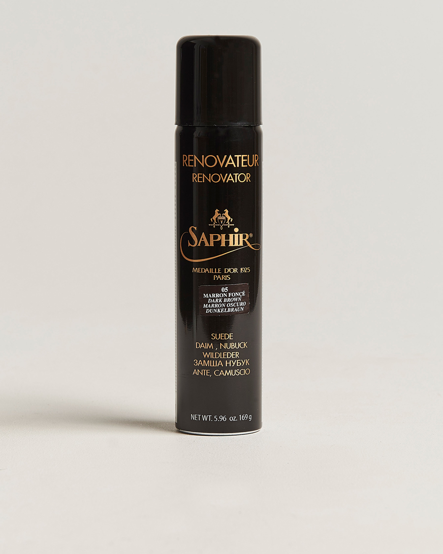 Homme | Entretien Chaussures | Saphir Medaille d'Or | Renovateur Suede 250 ml Spray Dark Brown