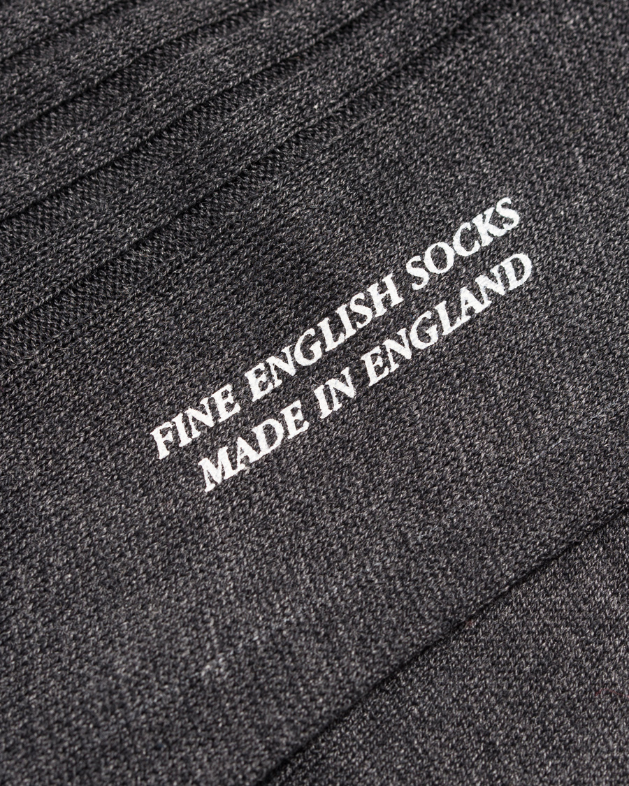 Homme | Sous-Vêtements Et Chaussettes | Pantherella | Vale Cotton Socks Dark Grey