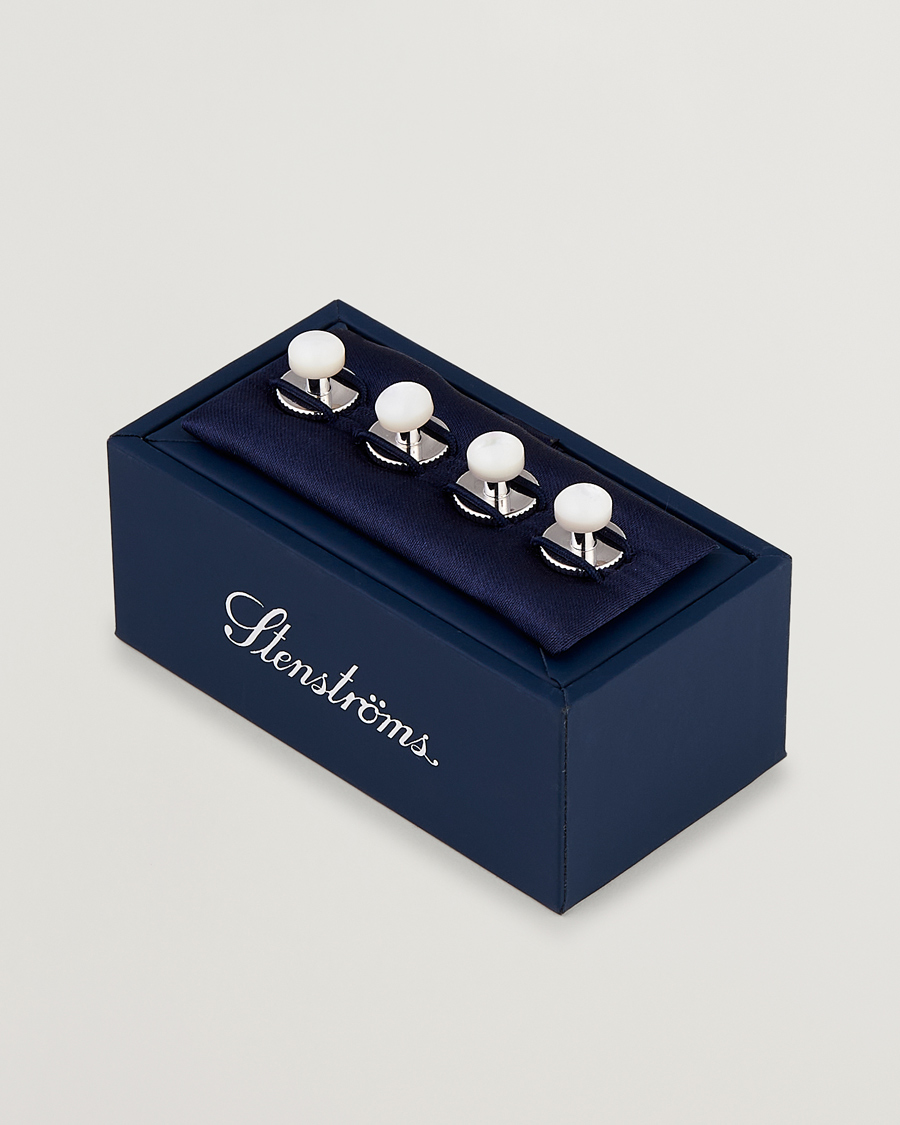 Homme | Stenströms Shirt Studs White | Stenströms | Shirt Studs White