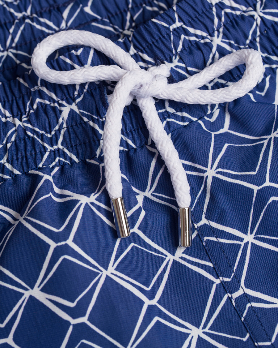 Homme | Maillots De Bain | Frescobol Carioca | Short Sport Swim Trunk Colunas Print Navy/White