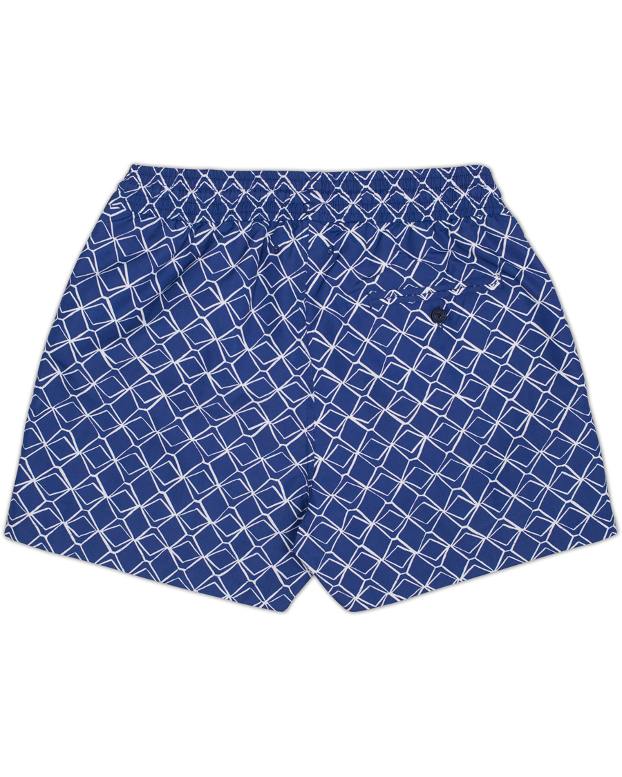 Homme | Maillots De Bain | Frescobol Carioca | Short Sport Swim Trunk Colunas Print Navy/White