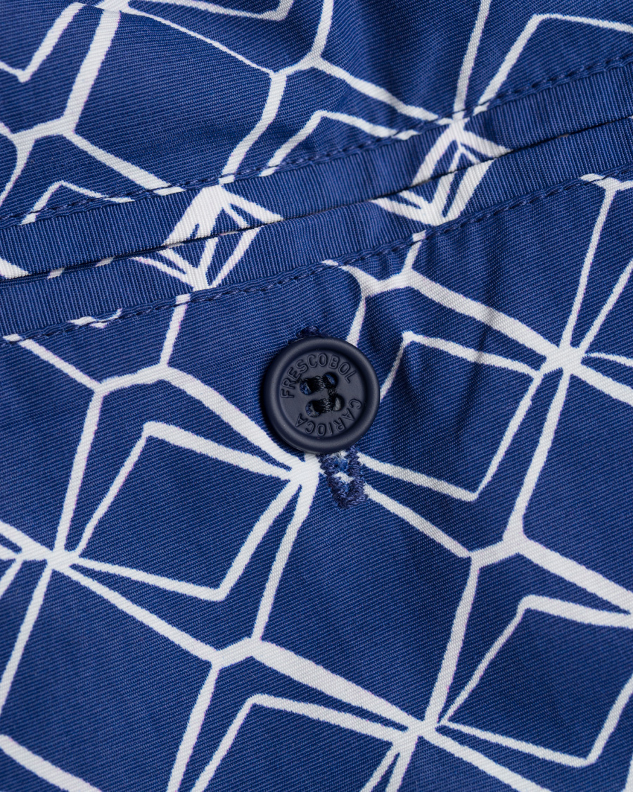 Homme | Maillots De Bain | Frescobol Carioca | Short Sport Swim Trunk Colunas Print Navy/White