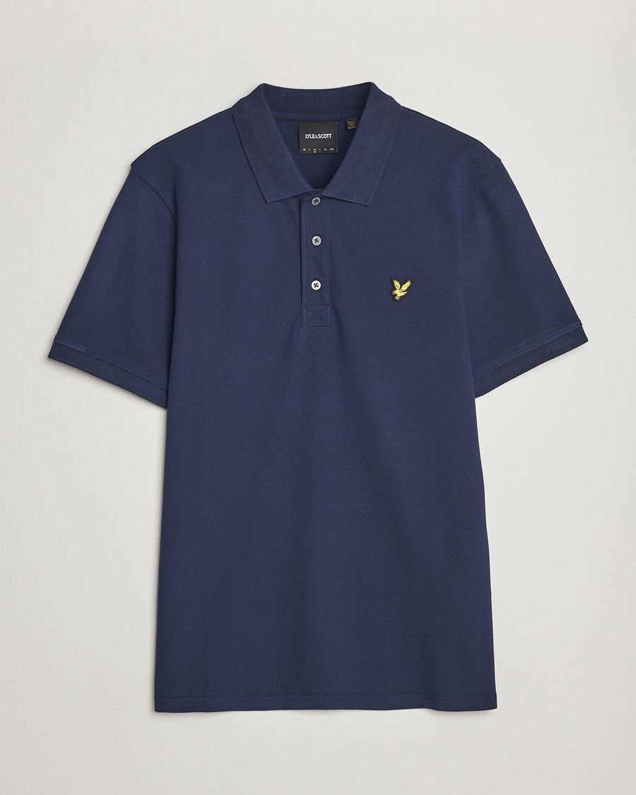 Homme | Polos | Lyle & Scott | Plain Pique Polo Dark Navy