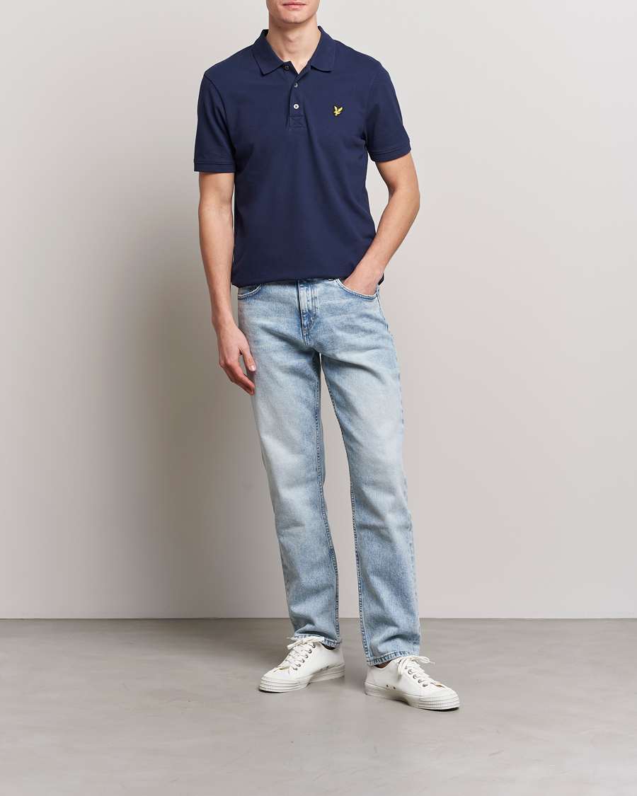 Homme | Polos | Lyle & Scott | Plain Pique Polo Dark Navy