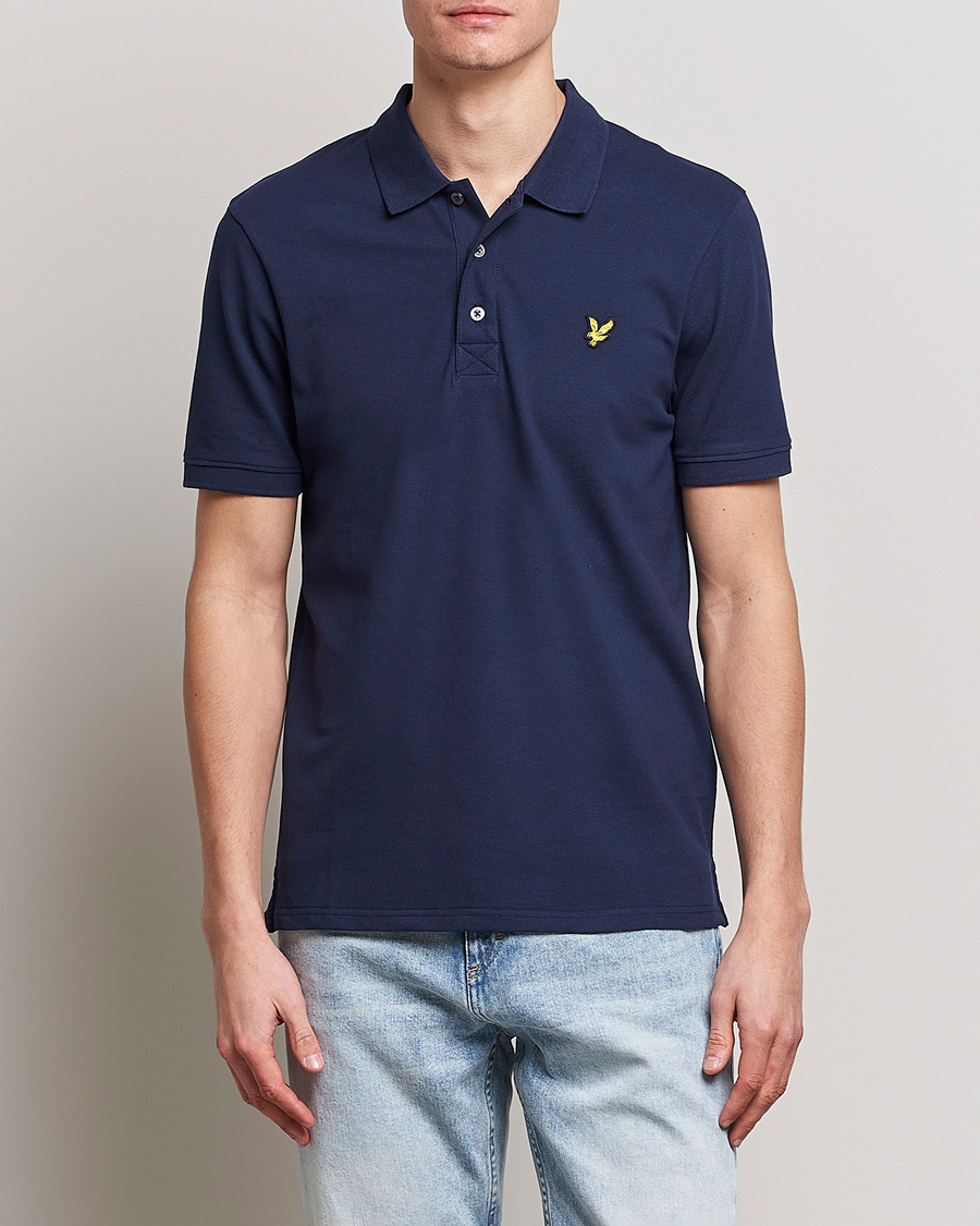 Homme | Polos | Lyle & Scott | Plain Pique Polo Dark Navy