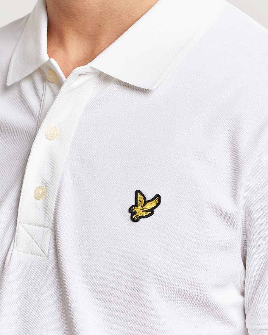 Homme | Polos | Lyle & Scott | Plain Pique Polo Shirt White