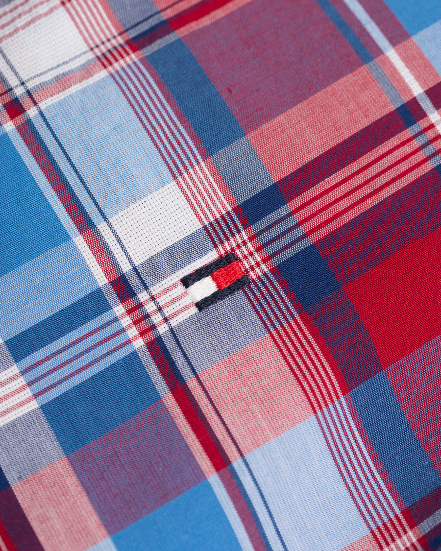 Homme | Chemises | Tommy Hilfiger | New York Fit Demi Check Shirt Chili/Blue