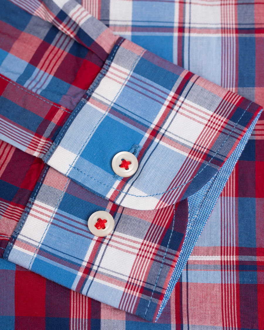 Homme | Chemises | Tommy Hilfiger | New York Fit Demi Check Shirt Chili/Blue