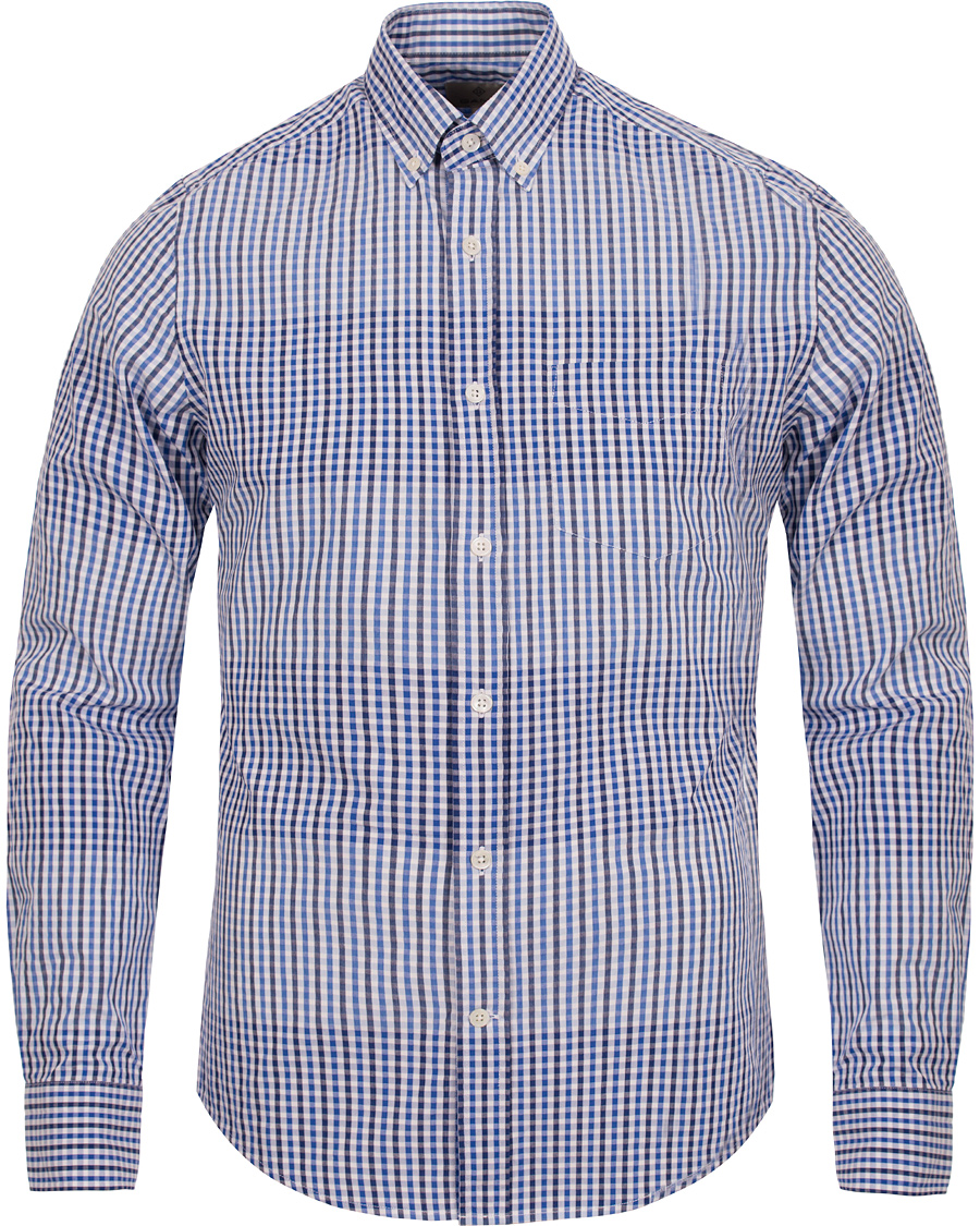Homme | Chemises | GANT Diamond G | Check Block Fitted Body Shirt Yale Blue