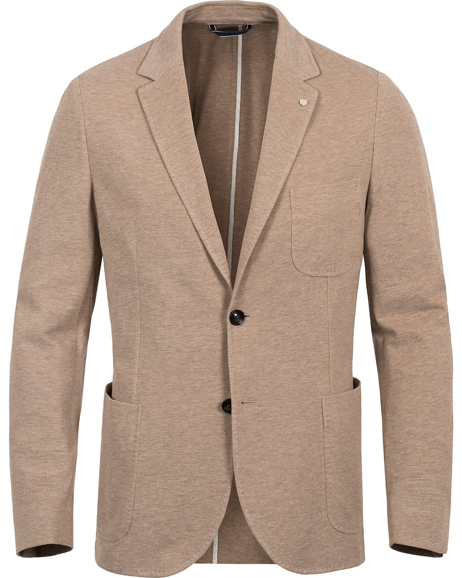Homme | Blazers | GANT | The Jersey Weekender Fit Blazer Dark Khaki