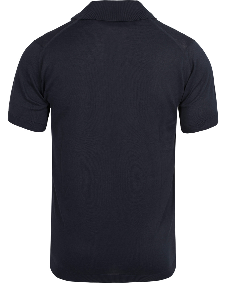 Homme | Polos | John Smedley | Adrian Slim Fit Sea Island Polo Navy