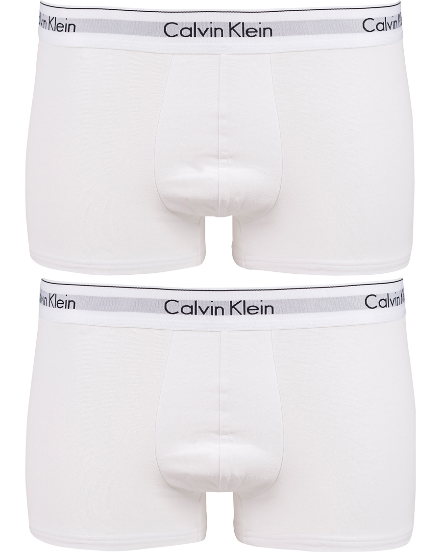 Homme | Sous-Vêtements Et Chaussettes | Calvin Klein | Modern Cotton Stretch Trunk 2-Pack White