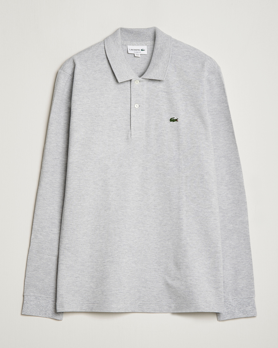 Homme | Polos | Lacoste | Original Long Sleeve Polo Piké Silver Chine