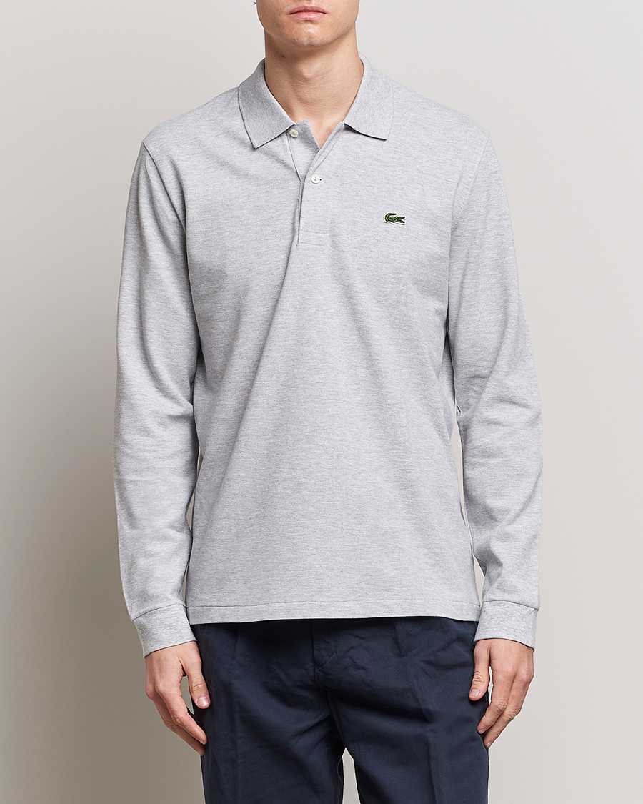 Homme | Polos | Lacoste | Original Long Sleeve Polo Piké Silver Chine