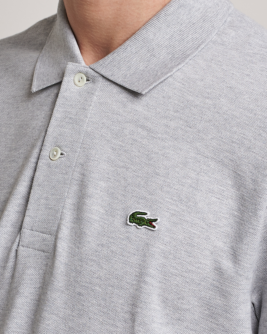 Homme | Polos | Lacoste | Original Long Sleeve Polo Piké Silver Chine