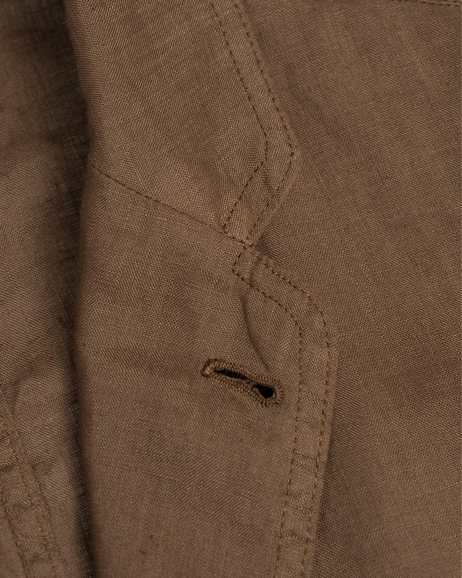 Homme | Blazers | Aspesi | Samuraki Linen Blazer Dark Brown