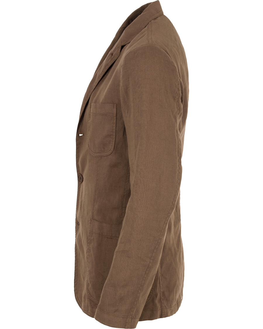 Homme | Blazers | Aspesi | Samuraki Linen Blazer Dark Brown