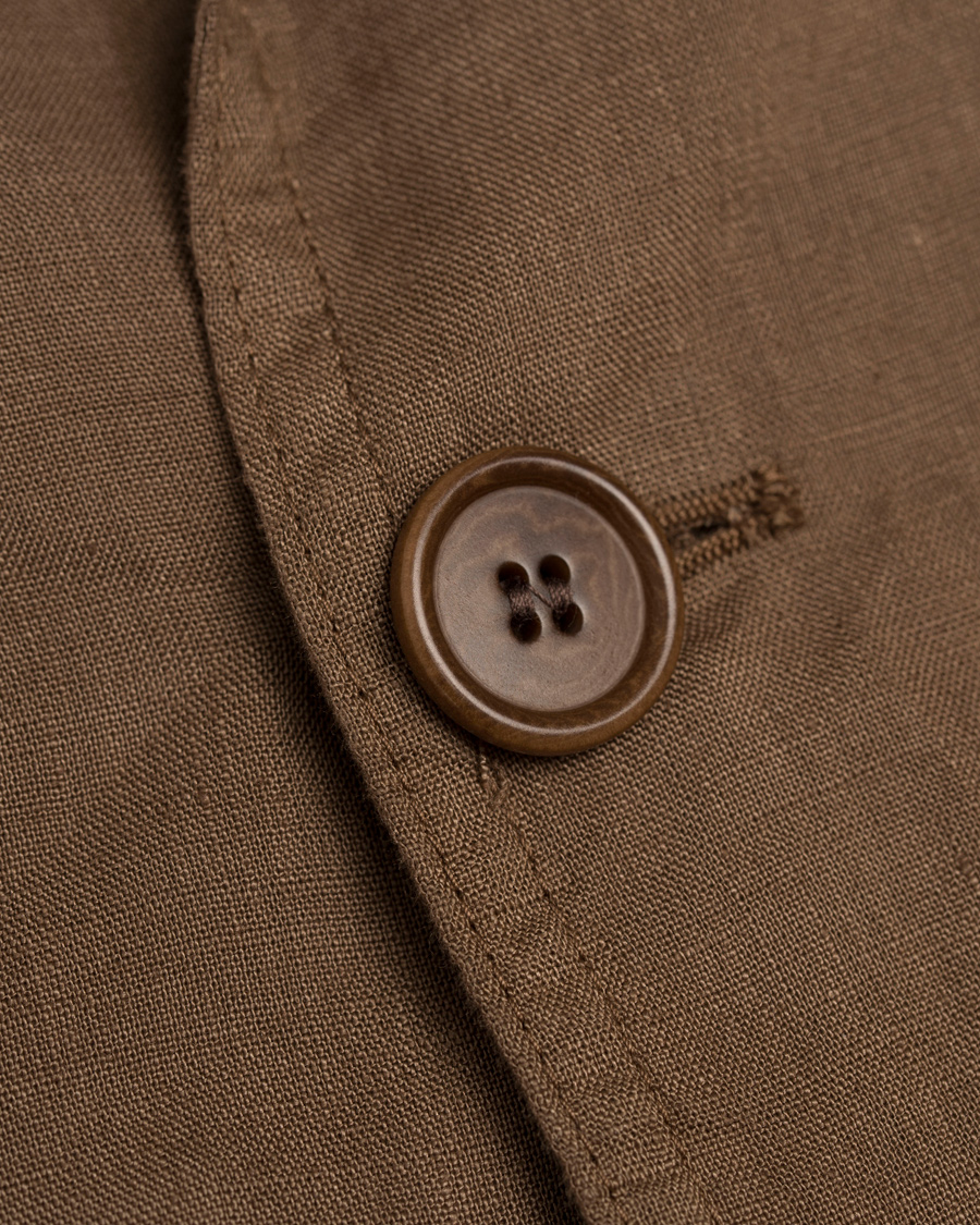 Homme | Blazers | Aspesi | Samuraki Linen Blazer Dark Brown