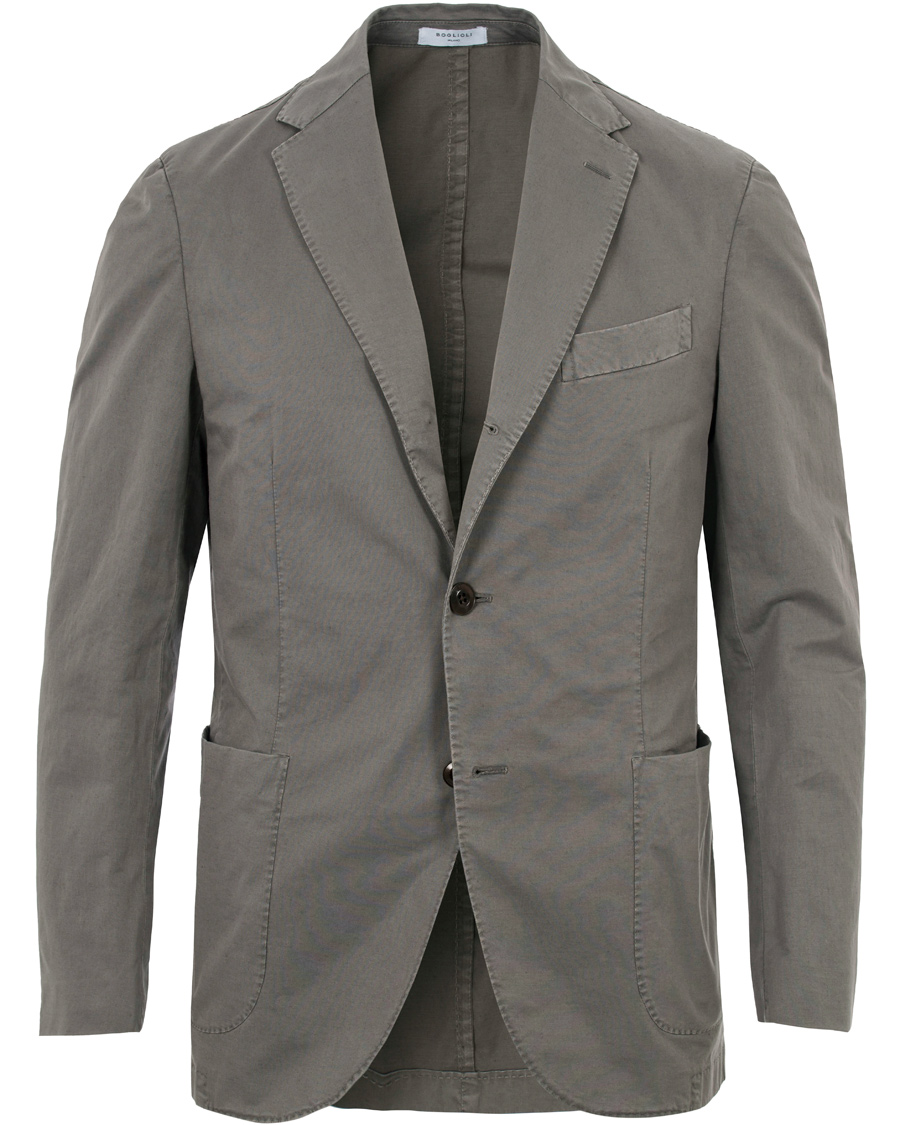 Homme | Costumes | Boglioli | Coat Patch Pocket Cotton/Linen Suit Light Grey