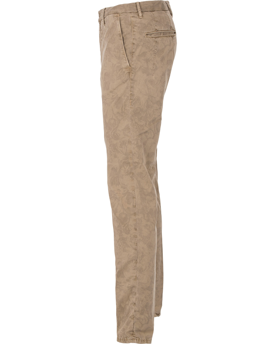 Homme | Pantalons | Incotex | Slim Fit Overdyed Printed Flower Slacks Khaki