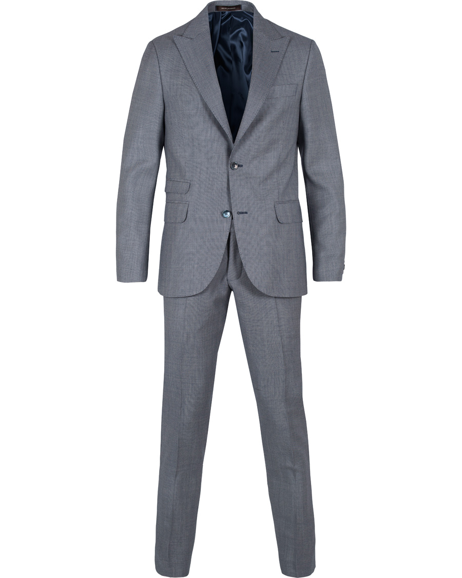 Homme | Costumes | Oscar Jacobson | Elmer Goose Eye Suit Blue/White