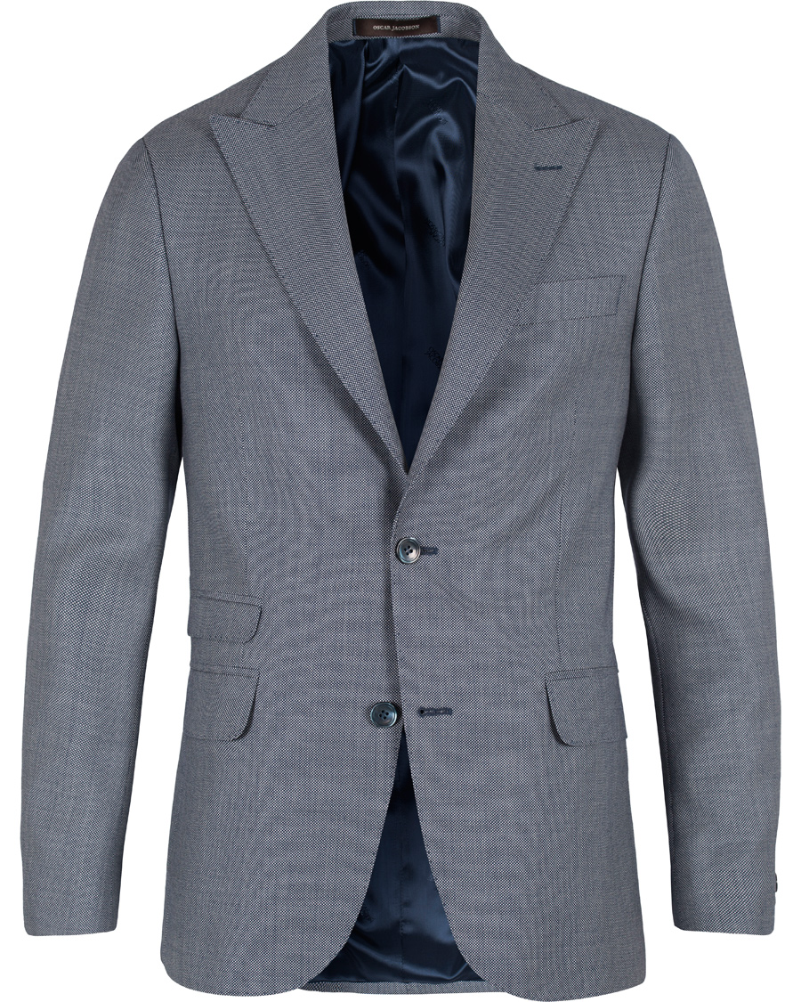 Homme | Costumes | Oscar Jacobson | Elmer Goose Eye Suit Blue/White