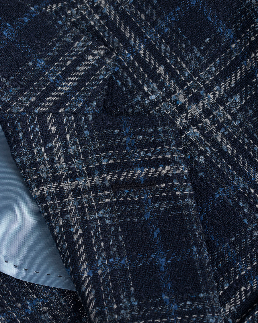 Homme | Blazers | Oscar Jacobson | Einar Big Check Patch Pocket Blazer Blue