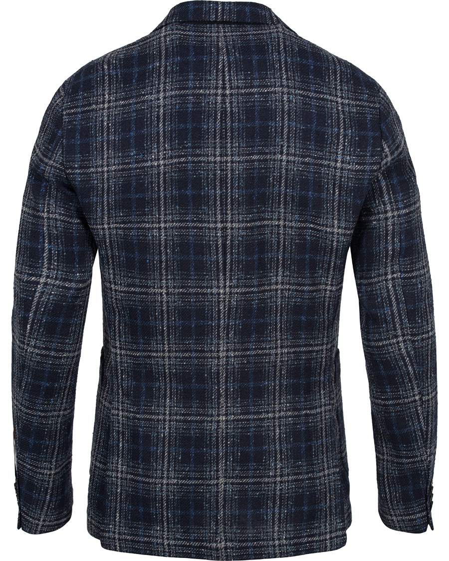 Homme | Blazers | Oscar Jacobson | Einar Big Check Patch Pocket Blazer Blue