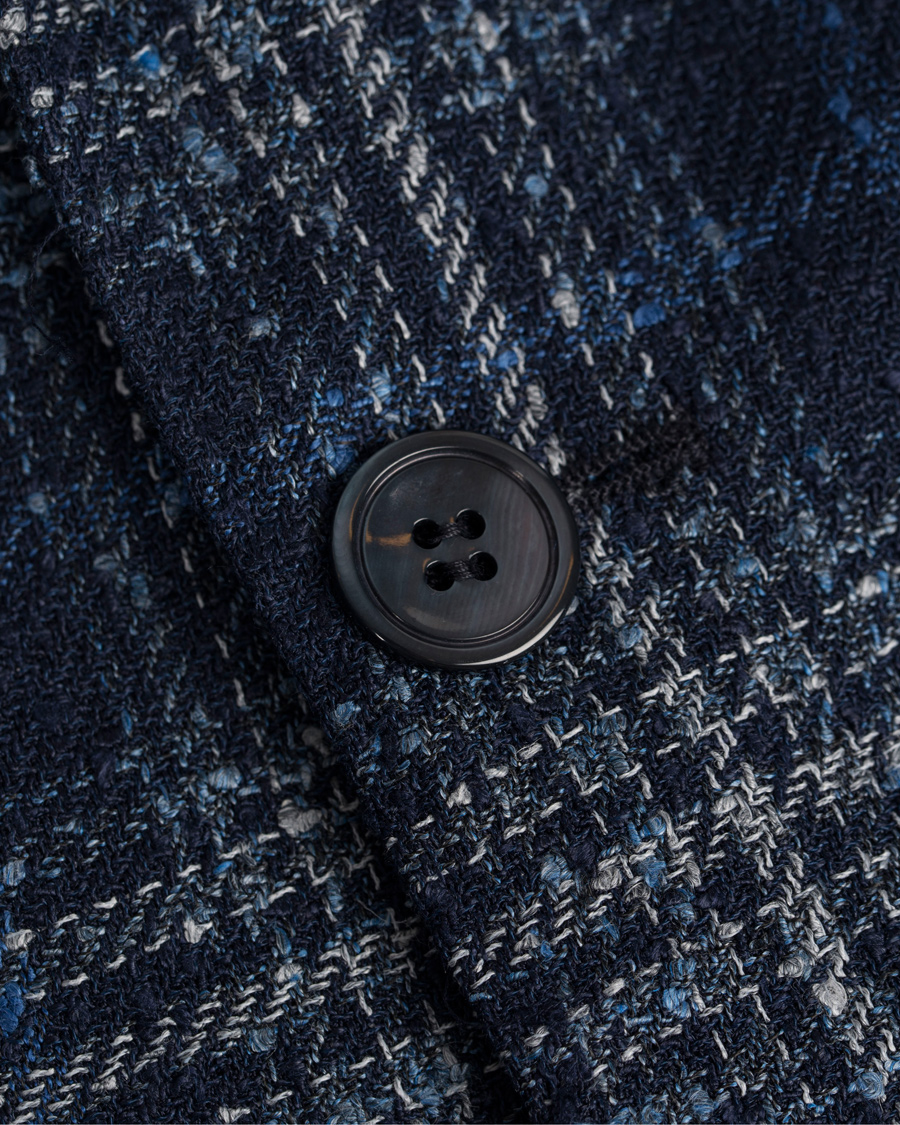 Homme | Blazers | Oscar Jacobson | Einar Big Check Patch Pocket Blazer Blue