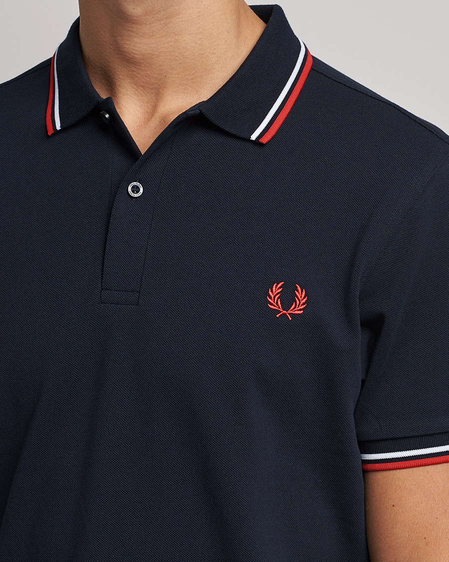 Homme | Polos | Fred Perry | Twin Tipped Polo Shirt Navy
