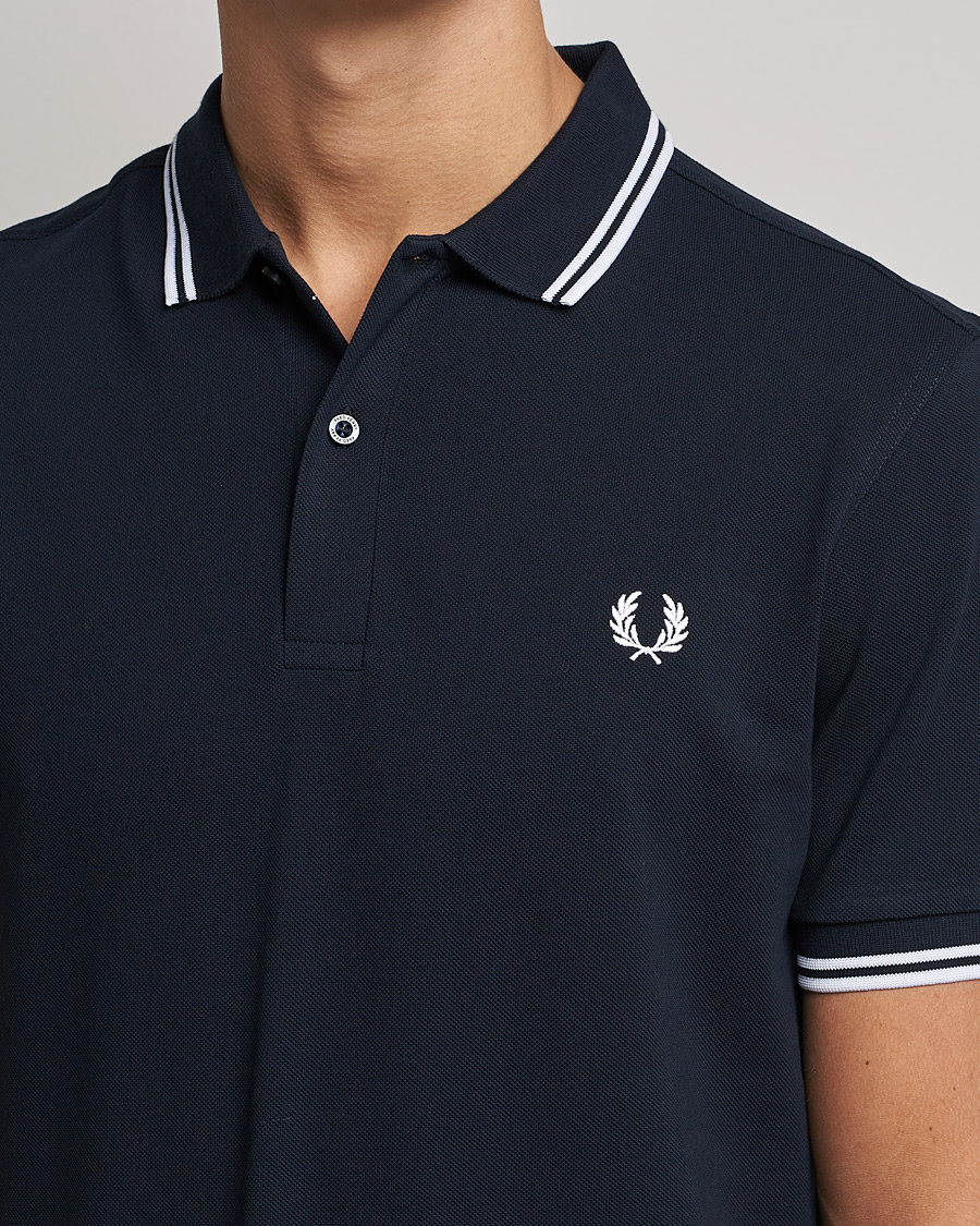 Homme | Polos | Fred Perry | Twin Tipped Polo Shirt Navy/White