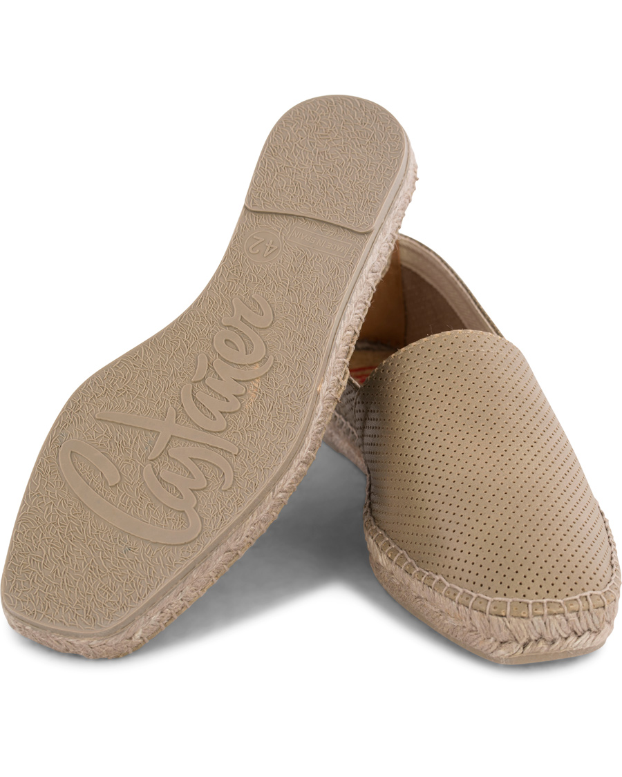 Homme | Castañer Pablo Perforated Nappa Leather Espadrilles Piedra | Castañer | Pablo Perforated Nappa Leather Espadrilles Piedra