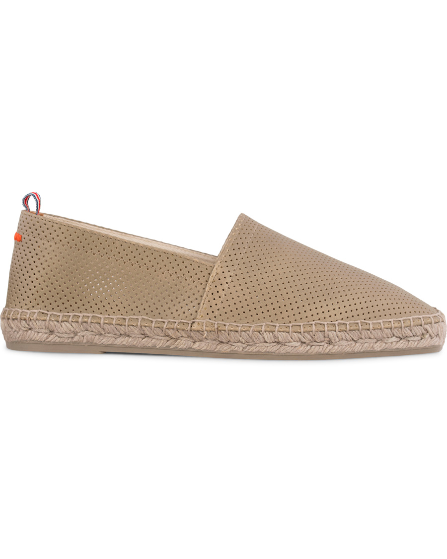 Homme | Castañer Pablo Perforated Nappa Leather Espadrilles Piedra | Castañer | Pablo Perforated Nappa Leather Espadrilles Piedra