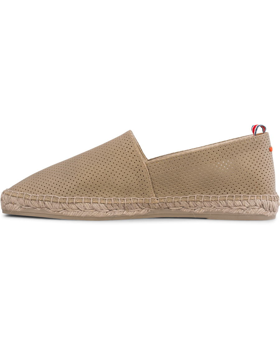 Homme | Castañer Pablo Perforated Nappa Leather Espadrilles Piedra | Castañer | Pablo Perforated Nappa Leather Espadrilles Piedra