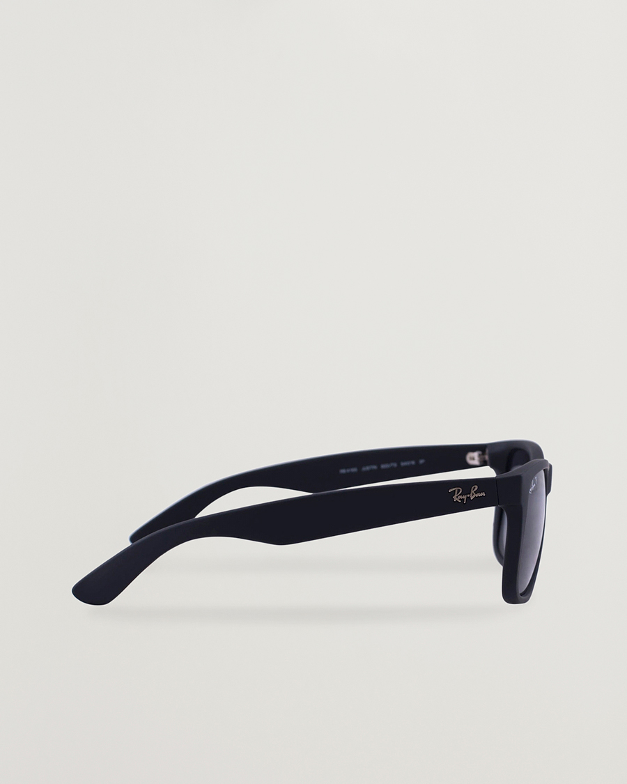 Homme | Lunettes De Soleil Carrées | Ray-Ban | 0RB4165 Justin Polarized Wayfarer Sunglasses Black/Grey