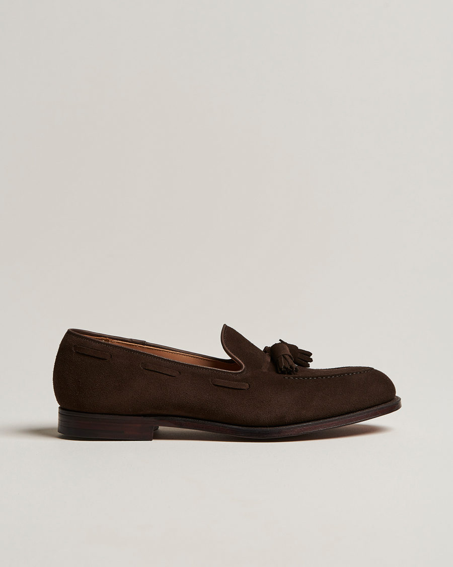 Homme | Loafers | Crockett & Jones | Cavendish Tassel Loafer Dark Brown Suede