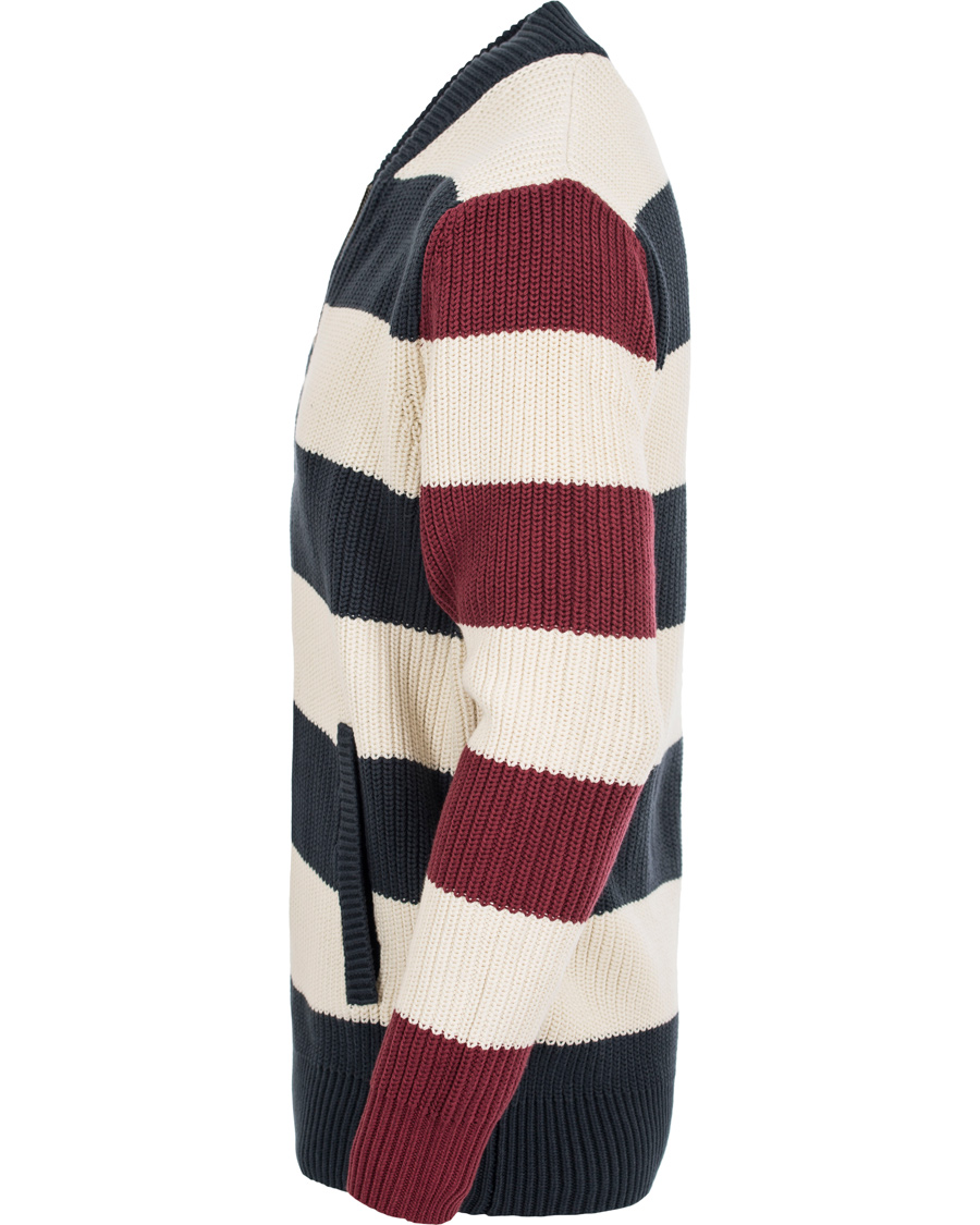 Homme | Pulls Et Tricots | Lexington | Jaidon Zip Through Sweater Blue/Red/White Stripe
