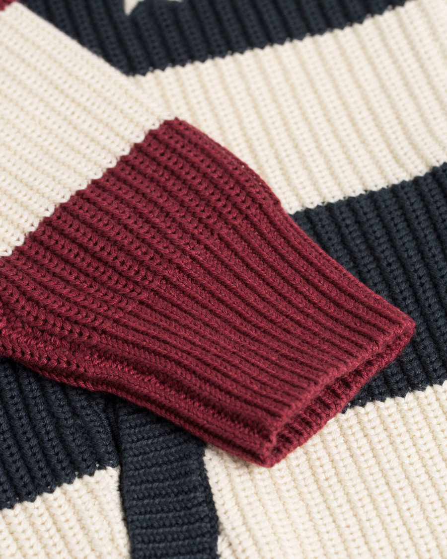 Homme | Pulls Et Tricots | Lexington | Jaidon Zip Through Sweater Blue/Red/White Stripe