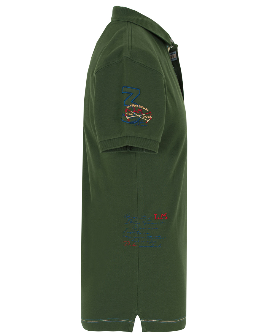 Homme | Polos | La Martina | Logo Polo Piqué Army Green