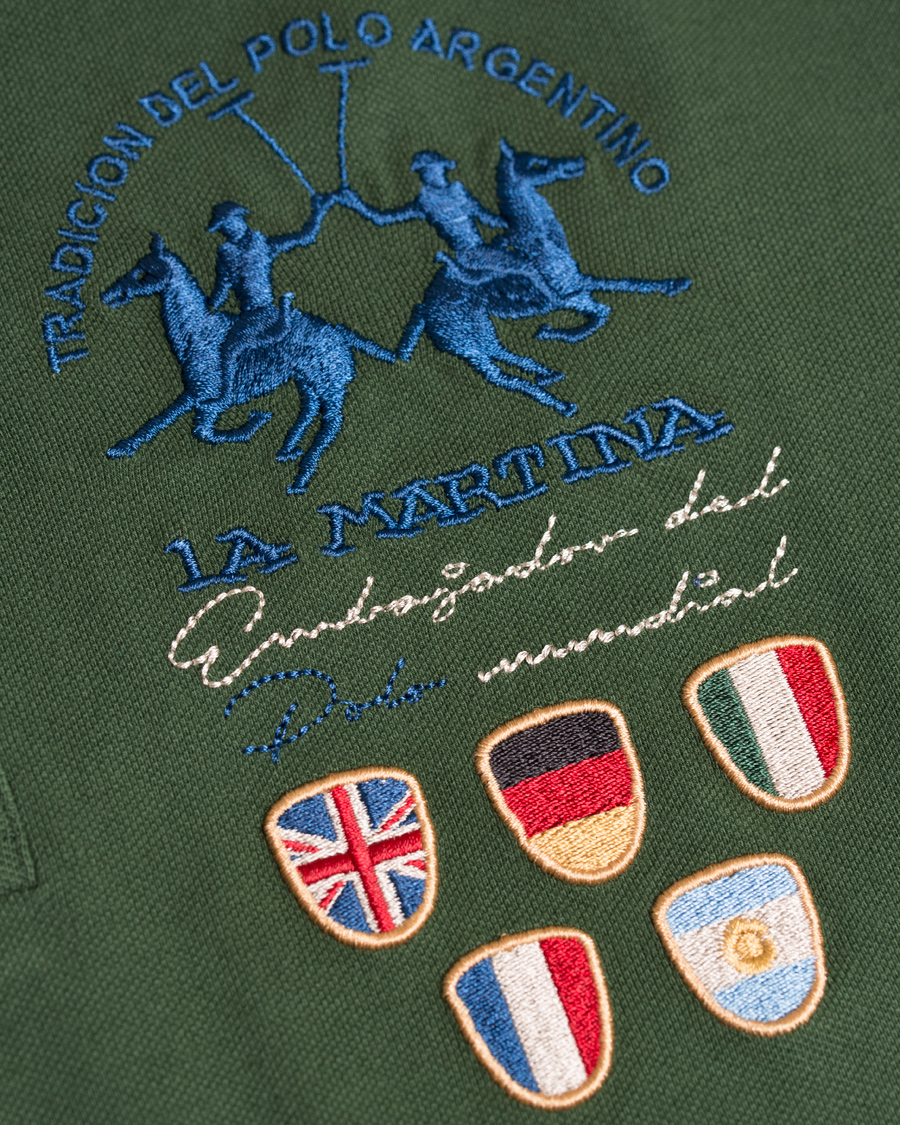 Homme | Polos | La Martina | Logo Polo Piqué Army Green