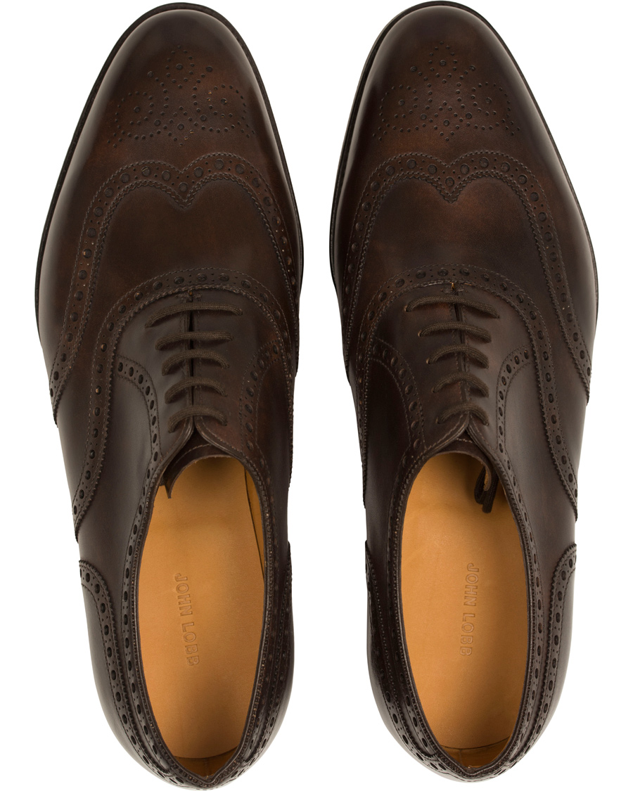 Homme | John Lobb Stowey Brogue Dark Brown Misty Calf | John Lobb | Stowey Brogue Dark Brown Misty Calf