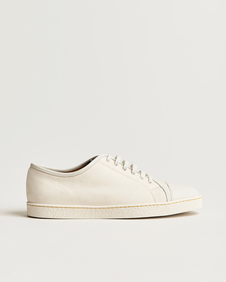 Homme | John Lobb Levah Sneaker Chalk Velveteen Calf | John Lobb | Levah Sneaker Chalk Velveteen Calf