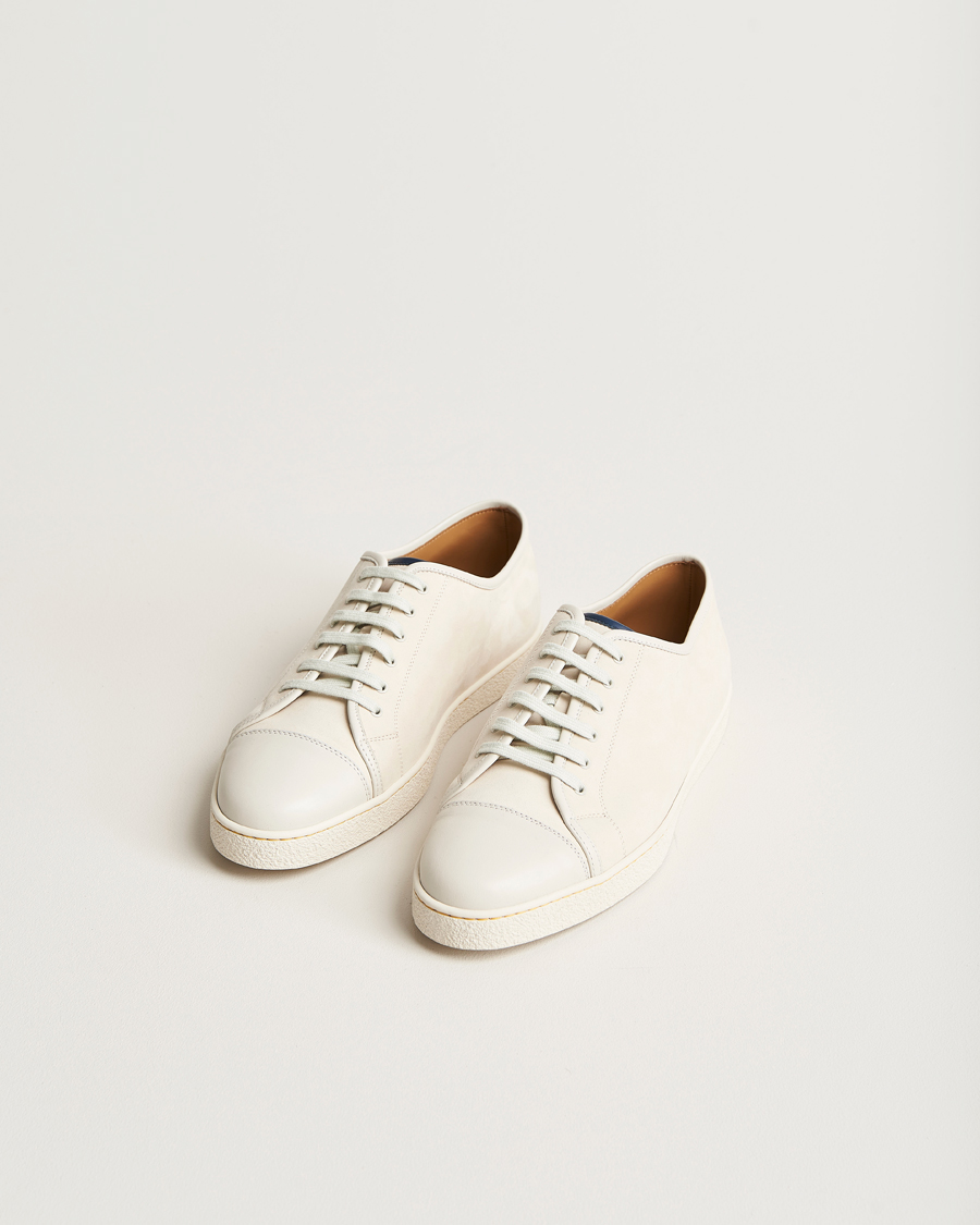 Homme | John Lobb Levah Sneaker Chalk Velveteen Calf | John Lobb | Levah Sneaker Chalk Velveteen Calf